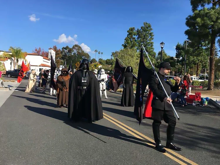 Me leading the troops at the Vista Holiday Parade