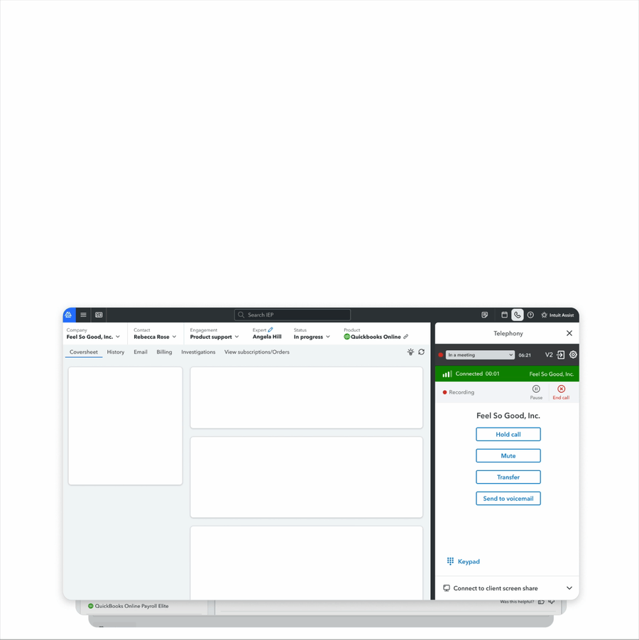Example screens of new archetype in IEP